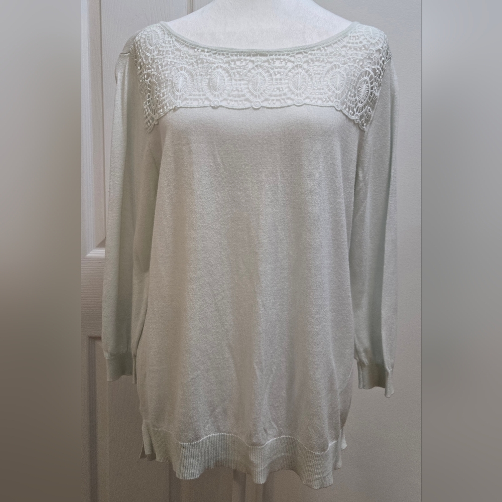 LOFT Crochet detail sweater, Size L